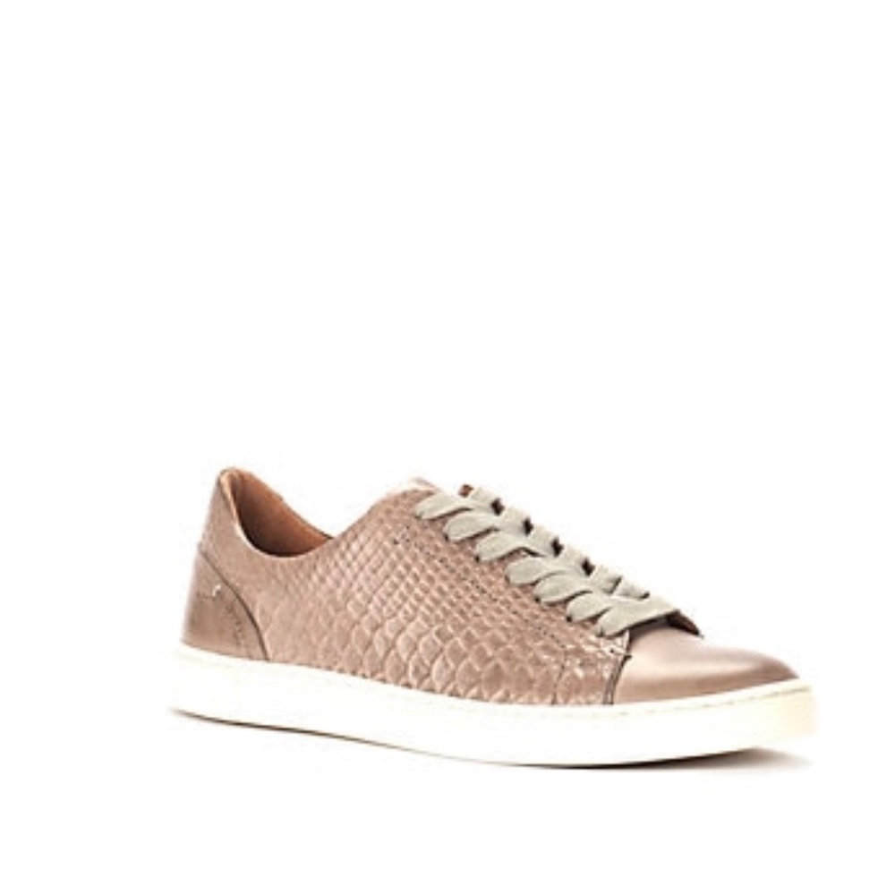 NIB Frye Ivy Low Lace Embossed Leather Sneakers
